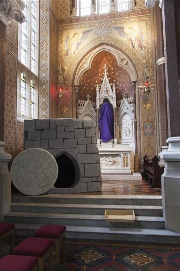 Falls Road Clonard Monastery interior decorated for Good Friday with ...