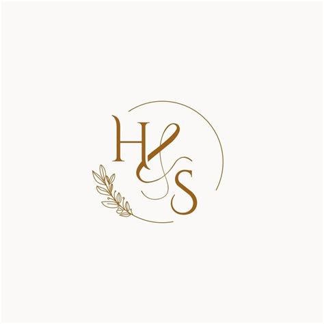 HS initial wedding monogram logo | Wedding logo monogram, Wedding logo ...