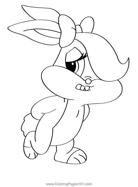 Sad Baby Lola Bunny Coloring Page for Kids - Free Baby Looney Tunes Printable Coloring Pages ...