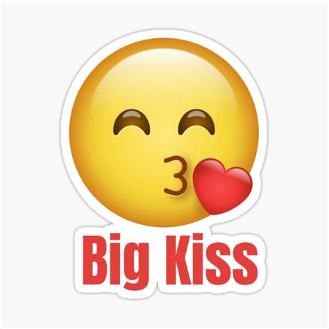 "big kiss" Sticker by Snunu | Redbubble