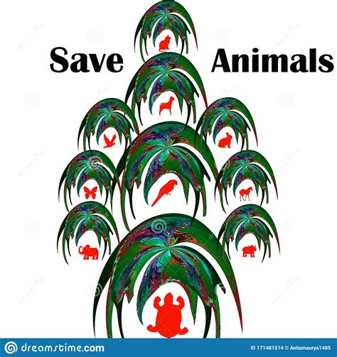 Save animals and forest stock illustration. Illustration of animal - 171481514