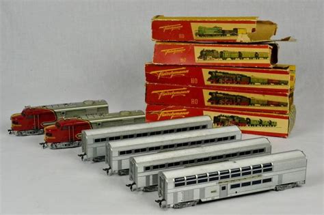 FLEISCHMANN HO SCALE 2 ENGINES 4 PASSENGER CARS TRACK SANTA FE NICE! | Model railroad, Ho trains ...