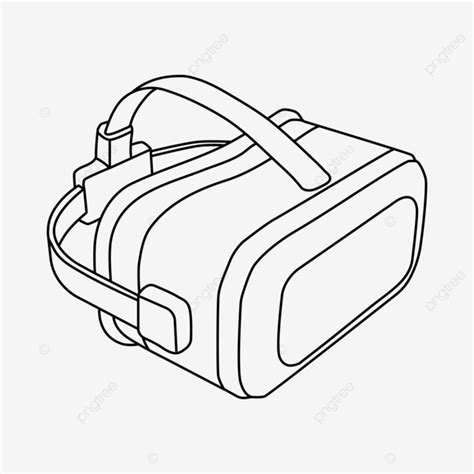 Vr Headset Outline Vector Icon, Headset Drawing, Outline Drawing, Headset Sketch PNG and Vector ...