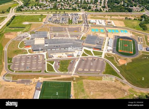 Aerial photograph of the new Verona Area High School, Verona, Wisconsin ...