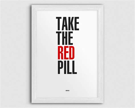 Take the Red Pill the Matrix Movie Quote Print - Etsy