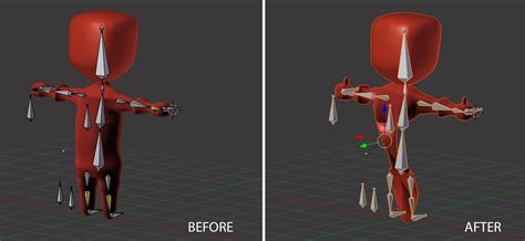 modeling - Automatic weights deforming my character rig - Blender Stack ...