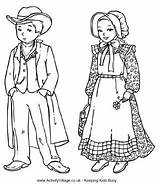 Pioneer Girl Coloring Page  Tedy Printable Activities sketch template