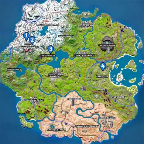 All boss locations in Fortnite Chapter 3 Season 2 - Gamepur