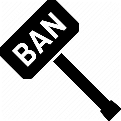 Ban Hammer Prohibition Symbol Legal Enforcement Free Clipart | PNG All