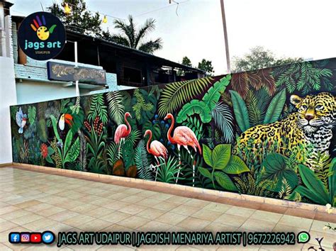 Nature wall painting | Wall painting, Landscape paintings, Nature wall