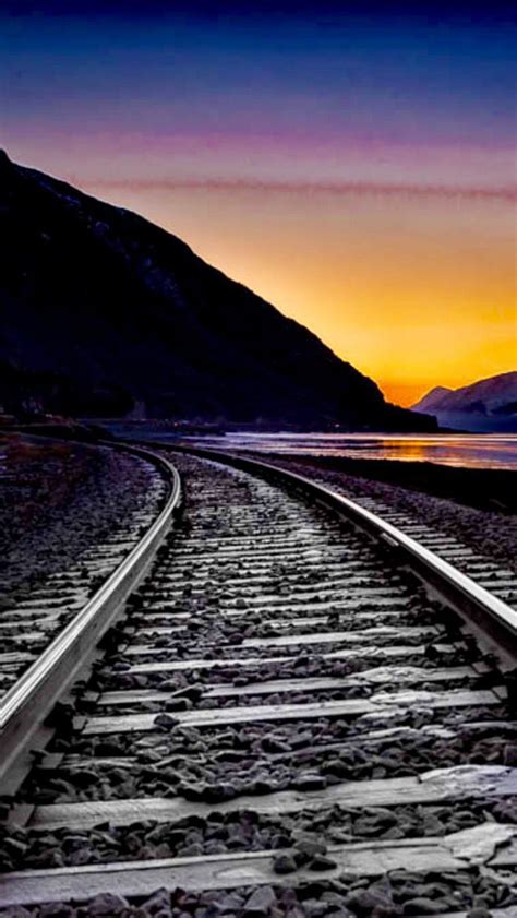 Train tracks sunset source Flickr.com | Scenic road trip, Train tracks photography, Train tracks