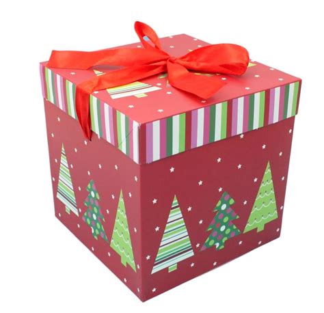 1pc/3pc Christmas Gift Box Large Present Wrapping Box Ribbon Festive ...