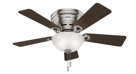 Hunter Fan 42" Haskell Low Profile Ceiling Fan with Light in Brushed ...