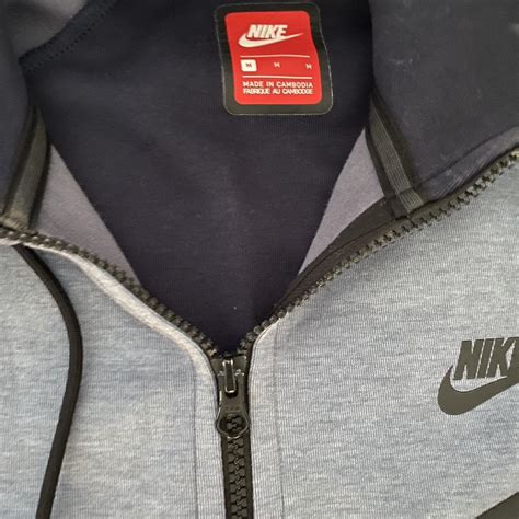 Nike tech fleece hoodie blue navy medium og... - Depop