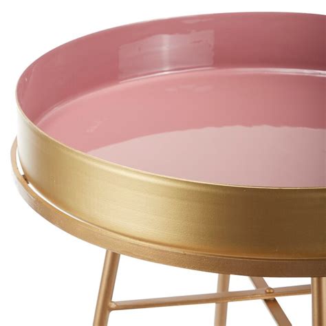 Grayson Lane Pink Concrete Round Modern End Table in the End Tables department at Lowes.com