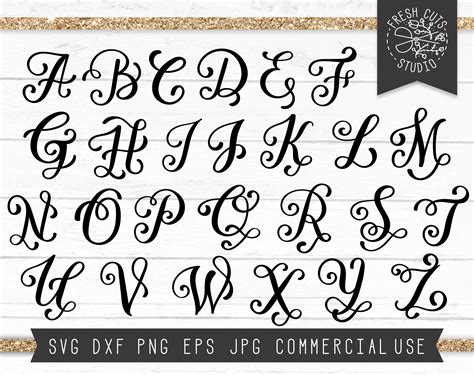 Fancy Letters SVG