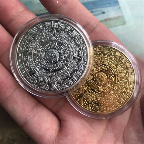 Maya Memorial Coin Pyramids Coins American Coins Mexico Aztec Gold and ...