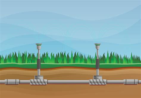 Irrigation system concept banner, cartoon style 8999959 Vector Art at Vecteezy