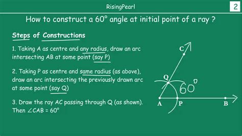 How To Construct 60 Degree Angle With Compass