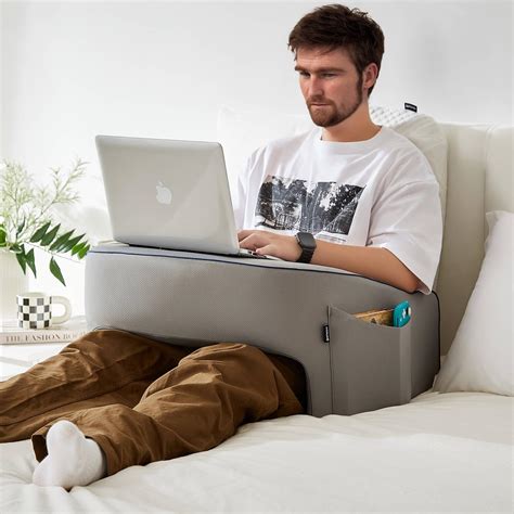 Soft Lap Desk Pillow for Adult, Extra Large Reading Pillow with Pocket ...