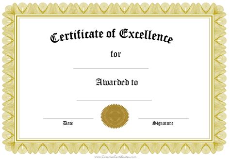 Certificate Printable – certificates templates free