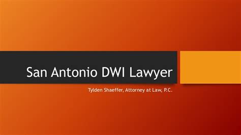 San Antonio DWI Lawyer