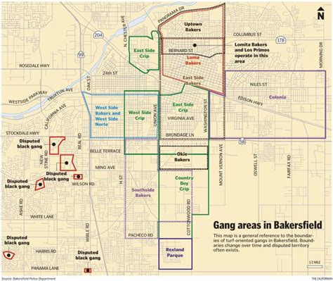 MAP: Gang areas in Bakersfield | | bakersfield.com