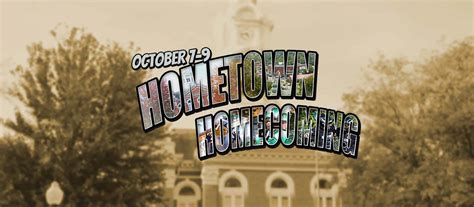 Hometown Homecoming Begins Oct. 7