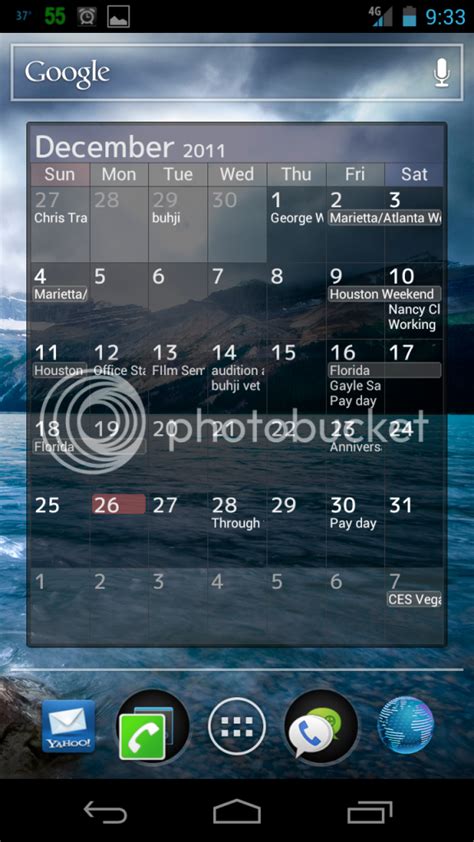 Month view calendar widget similar to Sense calendar - Galaxy Nexus ...