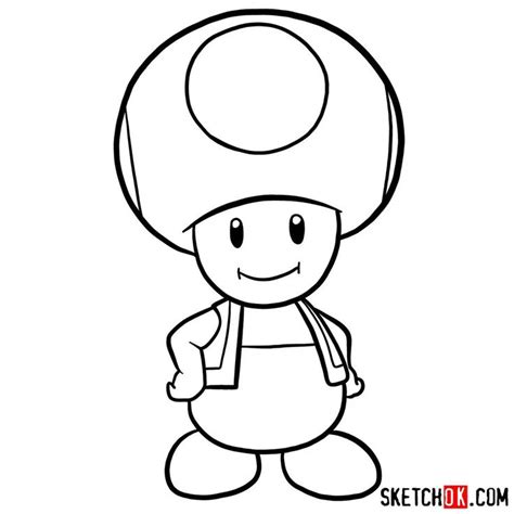 How to Draw Toad from Super Mario - Step-by-Step Tutorial