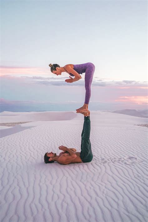 Partner Yoga | White Sands, NM | Yoga for 2 | Couples yoga poses, Couples yoga, Acro yoga