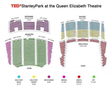 Queen Elizabeth Theatre Seating Map (TEDx) | Vancouver's Best Places