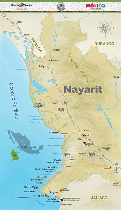 Riviera Nayarit Mexico Map - Coriss Cherilynn