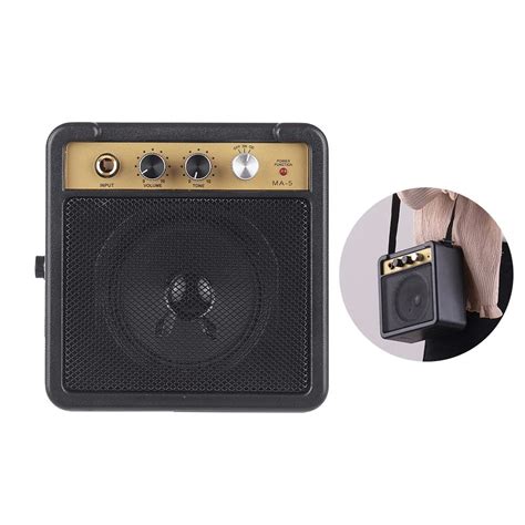 Portable Mini Guitar Amp with Gain, Headphones out & 9V Battery - MuzikOne