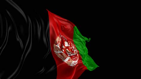 flag afghanistan beautiful 3d animation alpha Stock Footage Video (100% ...