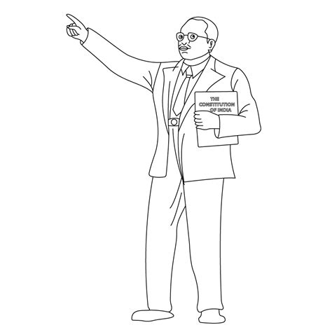 How to draw Dr. B.R. Ambedkar