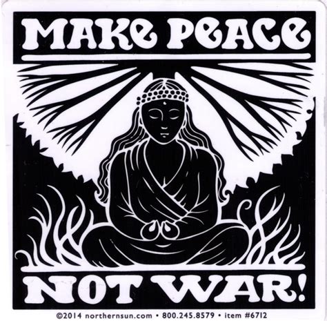 Make Peace Not War - Small Bumper Sticker / Decal or Magnet - Peace Resource Project