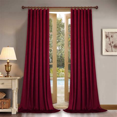 Buy StangH Extra Long Thick Velvet Curtains - Blackout Velvet Drapes ...