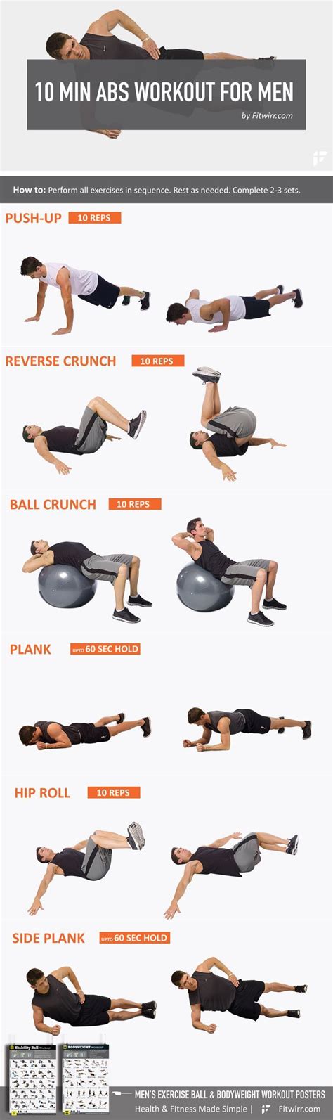 14 Best Ab Workouts for Men To Get Six-Pack Abs - Fitwirr | Ab workout men, 10 minute ab workout ...