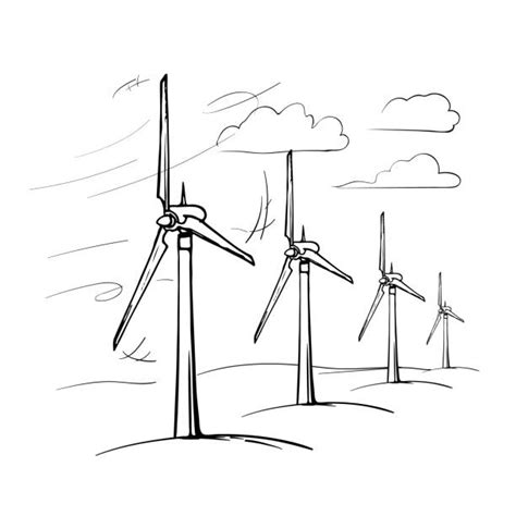 Wind Turbine Drawing Illustrations, Royalty-Free Vector Graphics & Clip ...