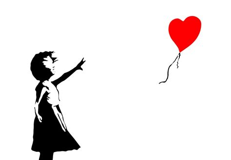 Iconic Banksy Art Red Heart Balloon Girl Canvas Pictures Wall | Etsy