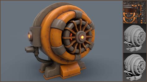 Stylized Sci-Fi Generator 3D Model by Art_Teeves