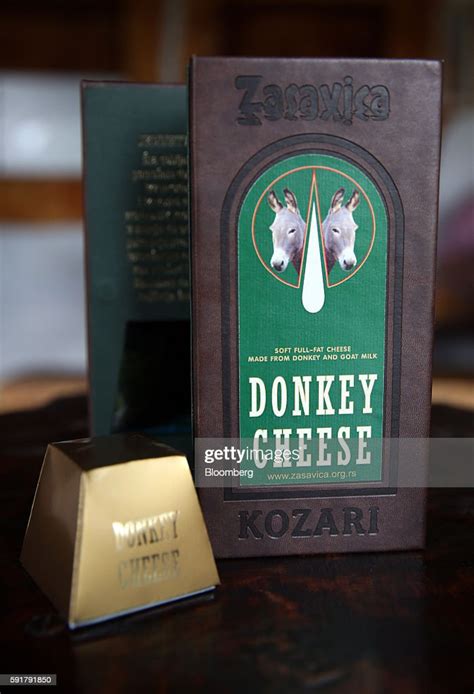 A 50 gram block of Serbian donkey cheese, locally known as pule ...