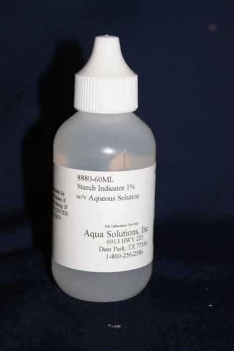 Aqua Solutions 1% STARCH INDICATOR SOLUTION, Quantity: Each of 1 | Fisher Scientific