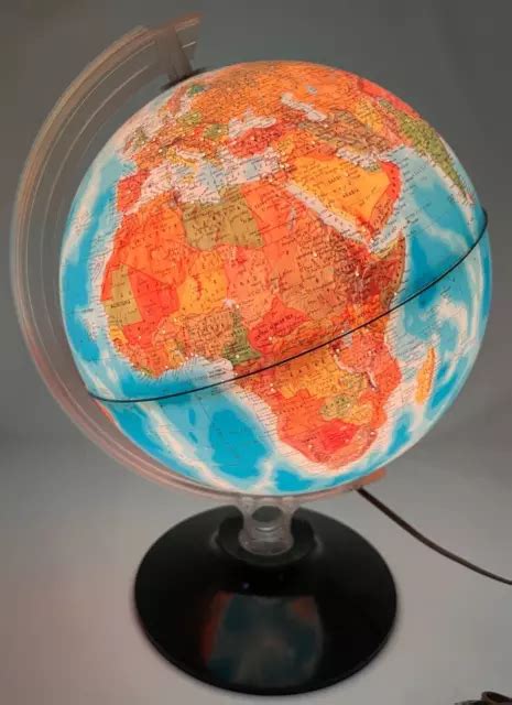 VINTAGE RAND MCNALLY Globe Physical / Political Lighted World Globe ...