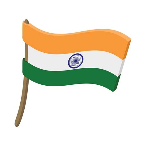 Flag of India icon, cartoon style 14383675 Vector Art at Vecteezy