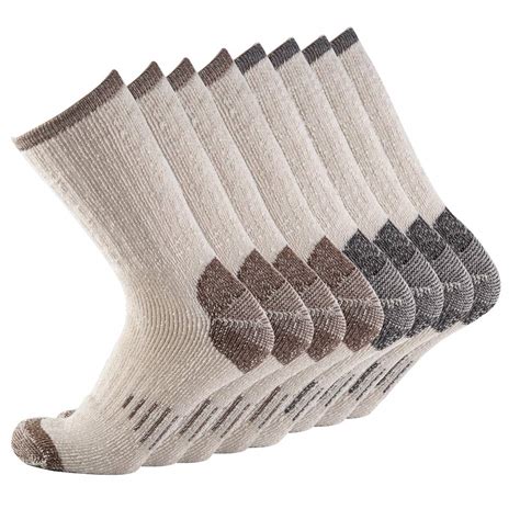 Mens Merino Wool Crew Socks Pack 4 Pairs, Warm Cushioned Shoe Size 8-13 | eBay