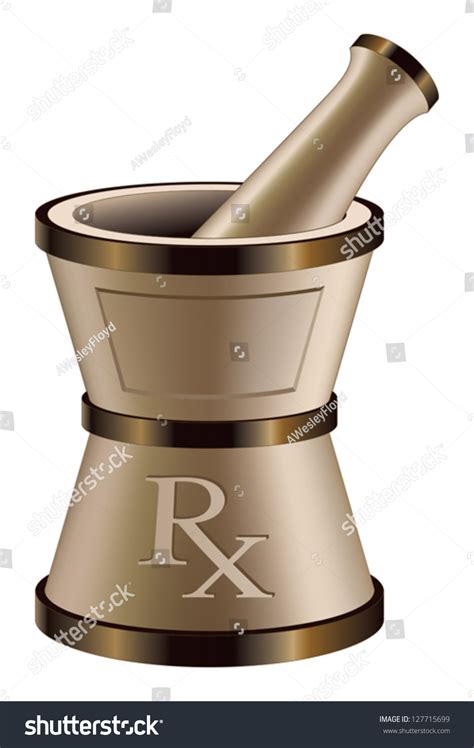 Pharmacy Mortar Pestle Illustration Pharmacy Symbol Stock Vector ...