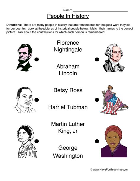 History Printable Worksheets