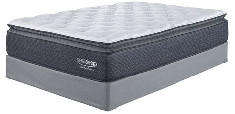 White Queen Pillowtop Mattress With Foundation from Ashley | Coleman Furniture